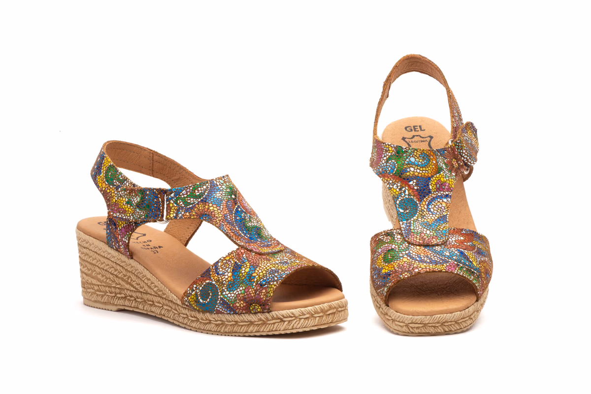 Sandalias Mujer Piel Multi Cuero