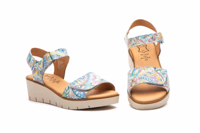Sandalias Mujer Piel Multi Blanco