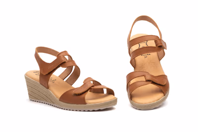 Sandalias Mujer Piel Cuero