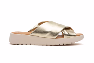 Sandalias Mujer Piel Platino - 3