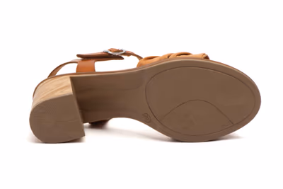 Sandalias Mujer Piel Cuero Tacón  - 4