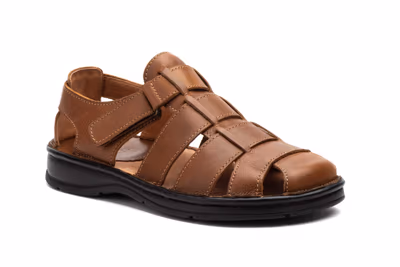 Sandalias Hombre Piel Texas Camel Route 83 - 2