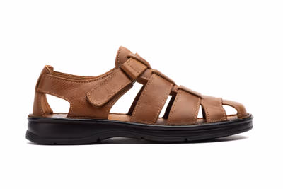 Sandalias Hombre Piel Texas Camel Route 83 - 3