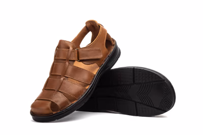 Sandalias Hombre Piel Texas Camel Route 83 - 5