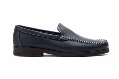 Nautical Loafer Men's Leather Floater Navy Ibérico ref. IB-253 - 3
