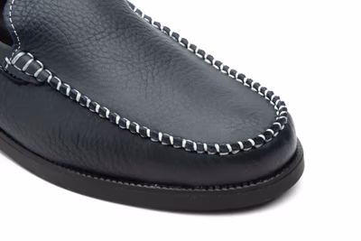 Nautical Loafer Men's Leather Floater Navy Ibérico ref. IB-253 - 6