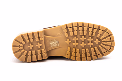 Chaussures Nautiques Enfant Lacets Cuir Marron Élégance ref. 713 - 4