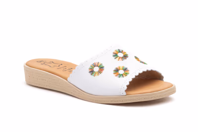 Sandalia Mujer Piel Blanco Pala - 2