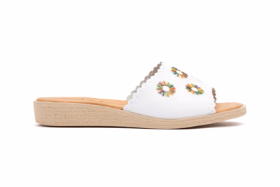 Sandalia Mujer Piel Blanco Pala - 3