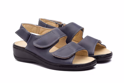 Zueco Anatómico Mujer Piel Marino Plantilla Extraíble - 5