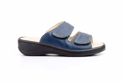 Zueco Anatómico Mujer Piel Marino Plantilla Extraíble - 3