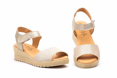 Sandalias Mujer Piel Cava Velcro