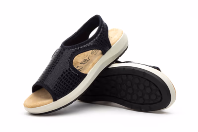 Sandalias Mujer Cocco Negro Elástico Very Soft BioUp ref. TS-01 - 5
