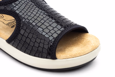 Sandalias Mujer Cocco Negro Elástico Very Soft BioUp ref. TS-01 - 6