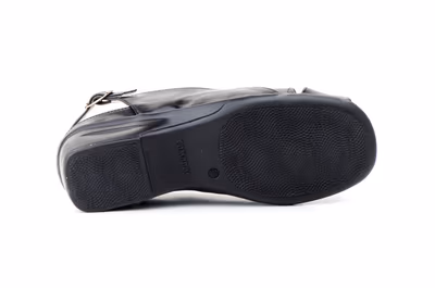 Zapatos Mujer Piel Negro Hebilla Plantilla Extraíble Ancho Especial - 2