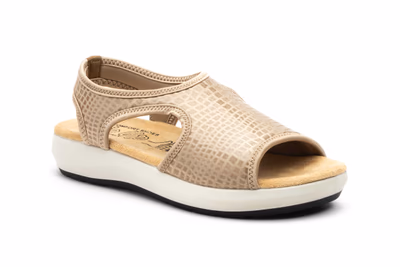 Sandalias Mujer Cocco Beige Elástico Very Soft BioUp ref. TS-01 - 2