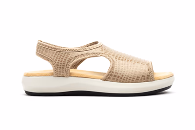 Sandalias Mujer Cocco Beige Elástico Very Soft BioUp ref. TS-01 - 3
