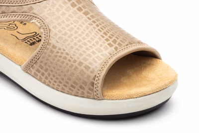 Sandalias Mujer Cocco Beige Elástico Very Soft BioUp ref. TS-01 - 6