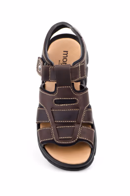 Sandalia Californianas Bio Hombre Piel Marrón Morxiva - 4