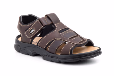 Sandalia Californianas Bio Hombre Piel Marrón Morxiva