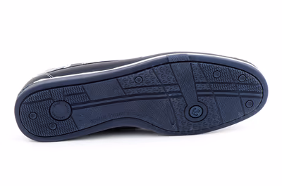 Náuticos Hombre Piel Marino Cordones - 3