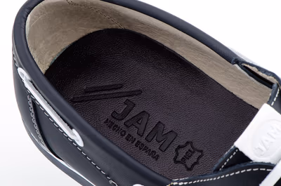 Náuticos Hombre Piel Marino Cordones - 5