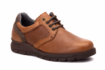 Chaussures Homme Cuir Marron Combiné Lacets Semelle Intérieure Amovible Riverty ref. RV-667 - 2