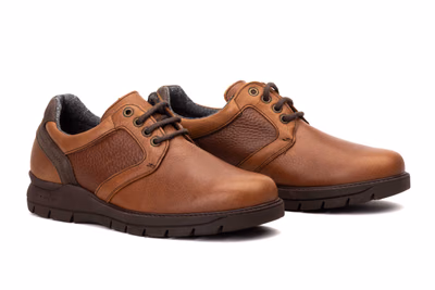 Chaussures Homme Cuir Marron Combiné Lacets Semelle Intérieure Amovible Riverty ref. RV-667 - 6