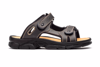 Sandalias Hombre Piel Negro Correa Desmontable Morxiva ref. 7009 - 4