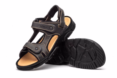 Sandalias Hombre Piel Negro Correa Desmontable Morxiva ref. 7009 - 6
