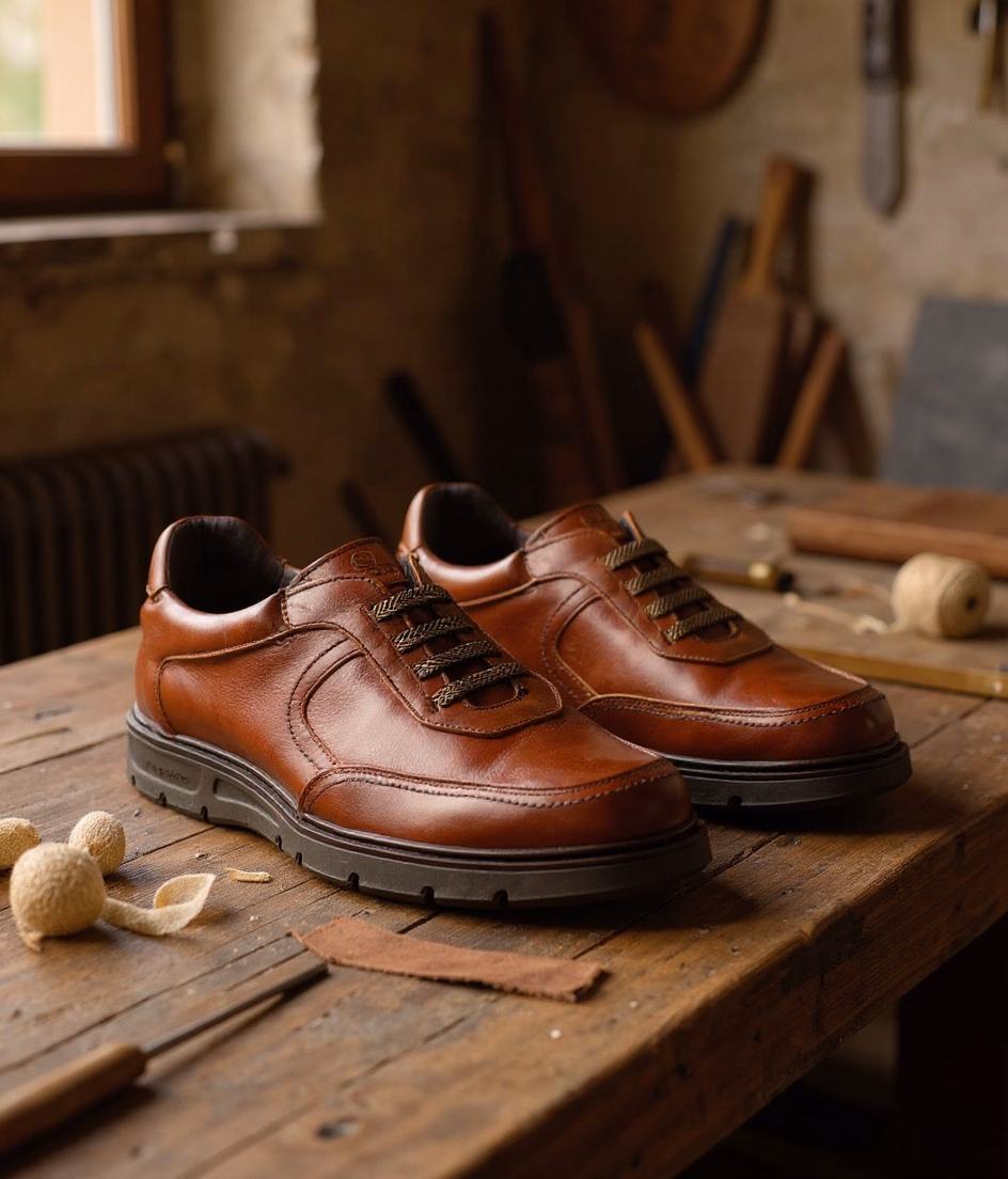Zapatos Hombre Piel Coñac Elásticos Plantilla Extraible Riverty ref. RV-620 - 9