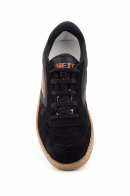 Deportivos Fútbol Sala Hombre Piel Negro Suela Cosida - 4