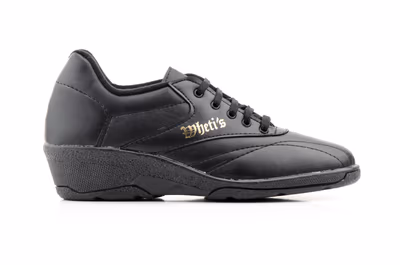 Deportivos Aeróbic Negro Cuña Cordones - 2