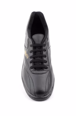 Deportivos Aeróbic Negro Cuña Cordones - 4