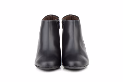 Botines Mujer Piel Negro Tacón Cremallera - 7