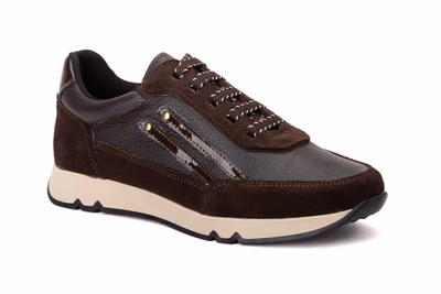 Baskets Femme Cuir Marron Lacets Serraje JAM ref. 8456 - 2