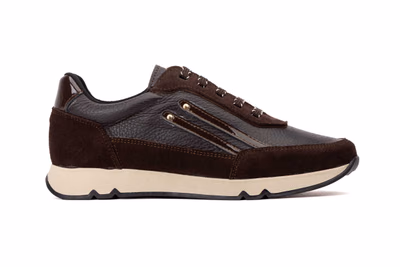 Baskets Femme Cuir Marron Lacets Serraje JAM ref. 8456 - 3
