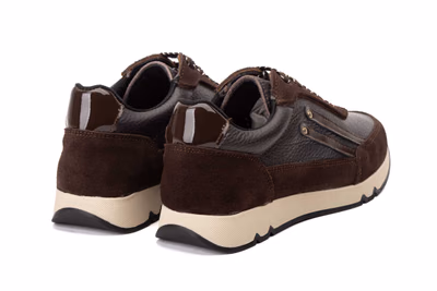Baskets Femme Cuir Marron Lacets Serraje JAM ref. 8456 - 6