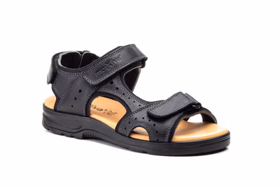 Men's Leather Sandals Black Large Sizes Morxiva Morxiva ref. 37007-TG - 2