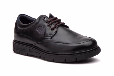 Men's Black Leather Lace-Up Shoes with Removable Insole Riverty ref. RV-618 - 2