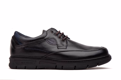 Men's Black Leather Lace-Up Shoes with Removable Insole Riverty ref. RV-618 - 3