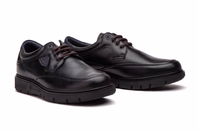 Men's Black Leather Lace-Up Shoes with Removable Insole Riverty ref. RV-618 - 6