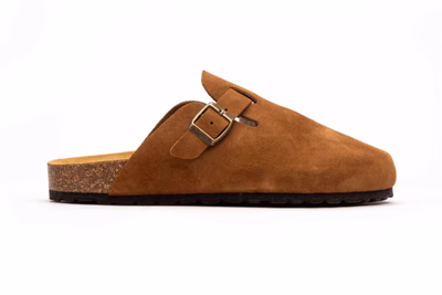 Zuecos Unisex Juliet Piel Serraje Cuero Piso Bio Hebilla Biocomfort ref. BC-7379 - 3