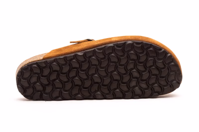 Zuecos Unisex Juliet Piel Serraje Cuero Piso Bio Hebilla Biocomfort ref. BC-7379 - 4