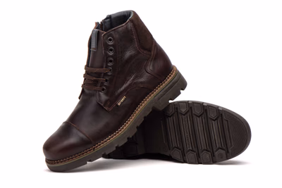 Bottes Homme Cuir Marron Lacets Semelle Amovible Creamallera Riverty ref. RV-70841 - 5