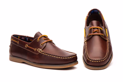 Men's Boat Shoes Pull Leather Laces Thin Sole Ibérico ref. IB-1056 - 1