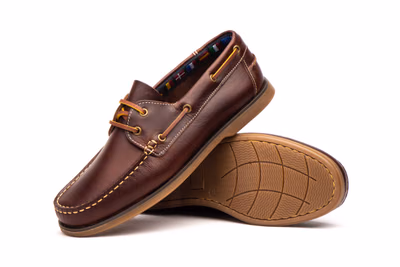 Men's Boat Shoes Pull Leather Laces Thin Sole Ibérico ref. IB-1056 - 5