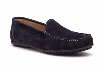 Men's Nautical Shoes Navy Suede Leather Eyelet Ibérico ref. IB-12345 - 2