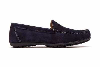 Men's Nautical Shoes Navy Suede Leather Eyelet Ibérico ref. IB-12345 - 3